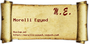 Morelli Egyed névjegykártya